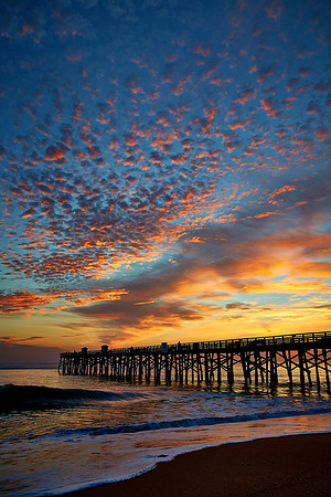 Sunrise over the Flagler Beach fishing pier, Flagler Beach, FL
