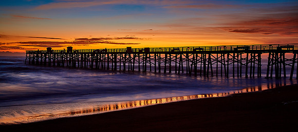 Sunrise over the Flagler Beach fishing pier, Flagler Beach, FL