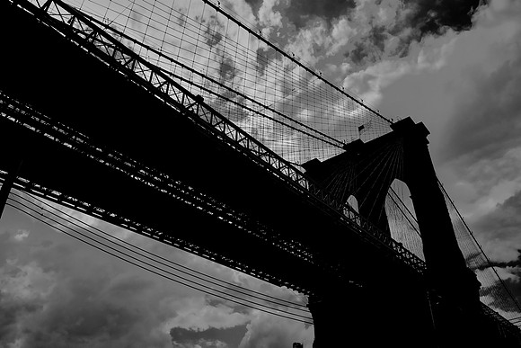 The Brooklyn Bridge from Brooklyn Heights, New York City