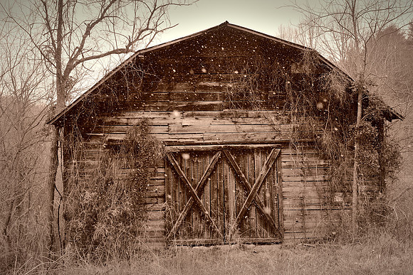 Barns and Houses of Madison County, NC (in a snowstorm)