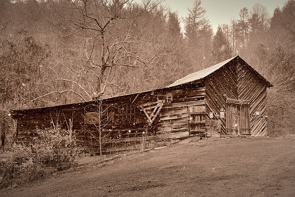 Barns and Houses of Madison County, NC (in a snowstorm)