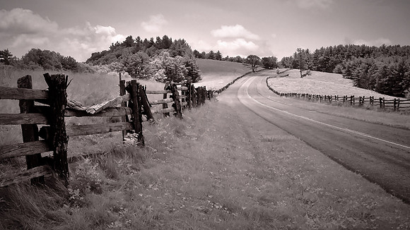 Blue Ridge Parkway in Infrared, NC