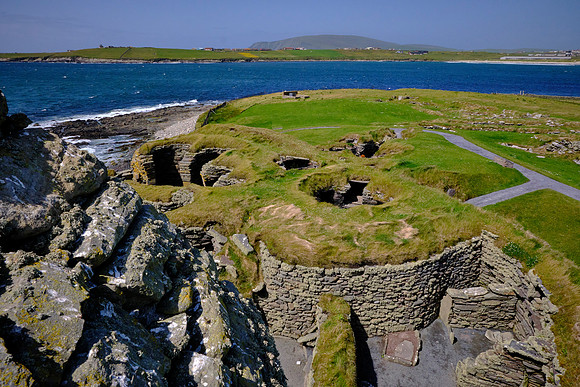 The Bronze Age settlers left small oval houses with thick stone walls.
