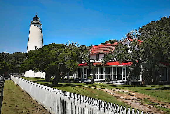Ocracoke Lighthouse, Ocracoke Island, Outer Banks, North Carolina
