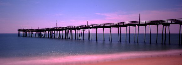 Morning light over Avon Fishing Pier, Hatteras Island, Outer Banks, North Carolina