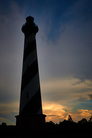 Lightning storm at Cape Hatteras Lighthouse, Outer Banks, North Carolina