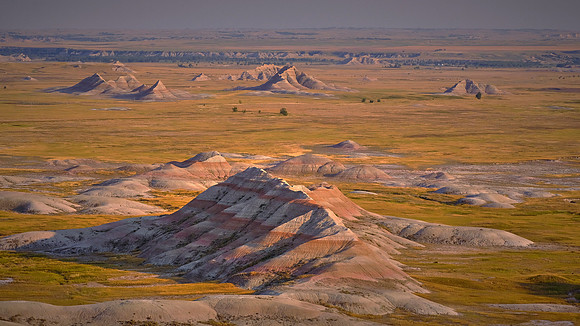 Sunset near Hay Butte Overlook, Badlands National Park, SD