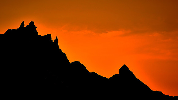 Sunset near White River Valley Overlook, Badlands National Park, SD