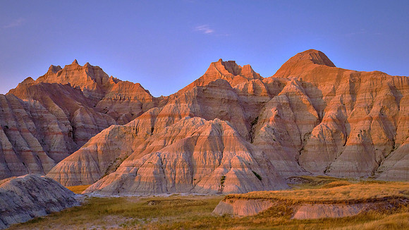 Sunset near White River Valley Overlook, Badlands National Park, SD