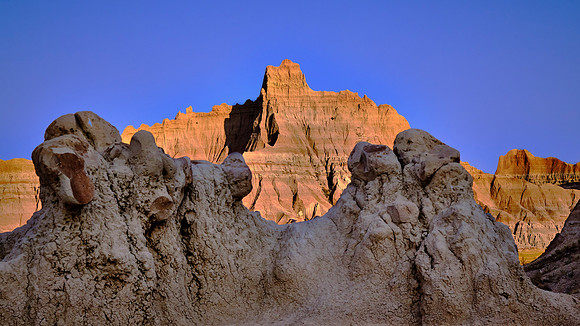 Sunrise near Big Badlands Overlook, Badlands National Park, SD