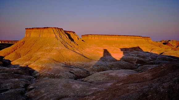 Sunset near White River Valley Overlook, Badlands National Park, SD