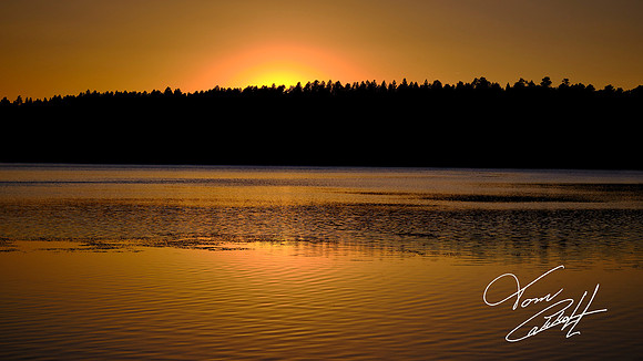Sunset over Stockade Lake, Custer State Park, SD