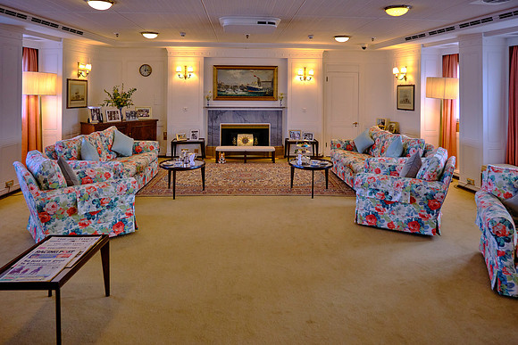 The Royals took tea and evening drinks in this private sitting room.