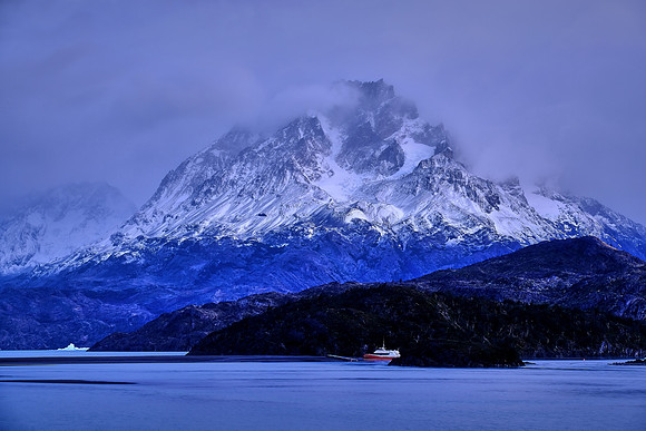Sunrise over Torres del Paine National Park, Puerto Natales, Chile