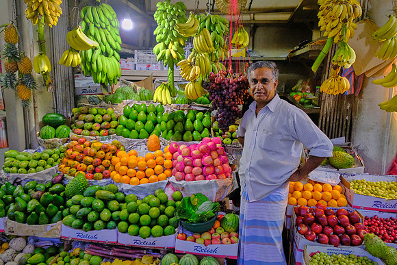 Street fruit market in Kandy, Sri Lanka