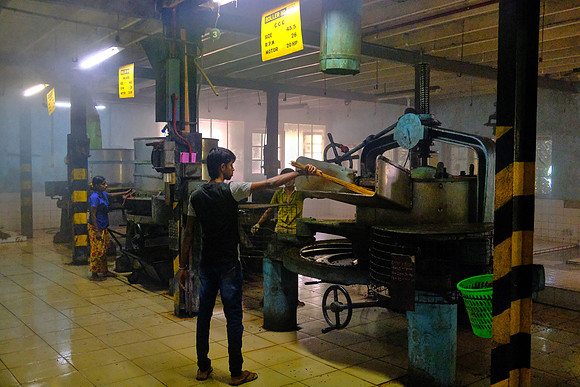 Tea production is a hot, dirty job.