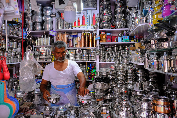 Street commerce in Kancheepuram.