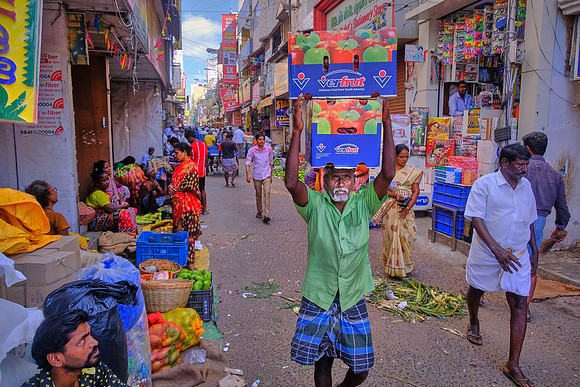 Street commerce in Kancheepuram.