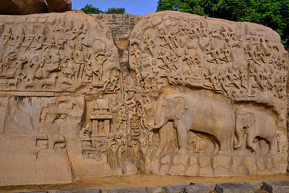 Descent of the Ganges is a monument at Mamallapuram, on the Coromandel Coast of the Bay of Bengal, in the Kancheepuram district of the state of Tamil Nadu, India.