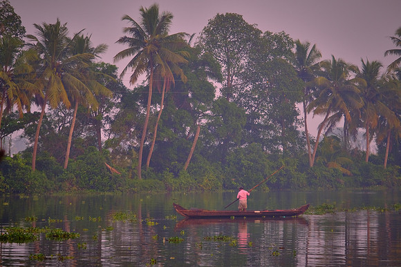 Fisherman on Kerala Backwater