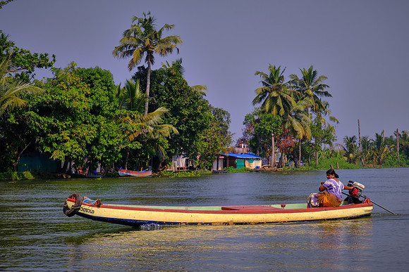 Navigating on the Kerala Backwater