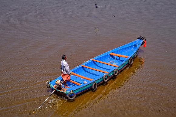 Navigating on the Kerala Backwater