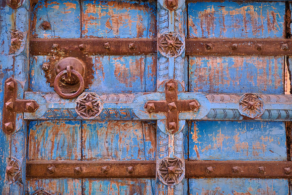 Hotel front door, Udaipur, Rajasthan, India.