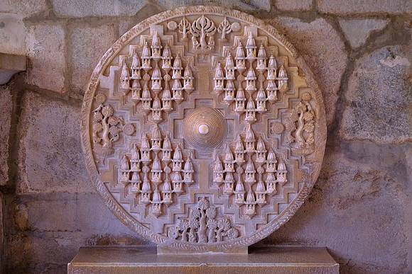 Jambudvīpa is the dvīpa ("island") of the terrestrial world, as envisioned in the cosmology of Jainism, which is the realm where ordinary human beings live. Ranakpur Jain Temple, Rajasthan, India.