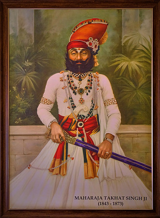 One of the many Singh proprietors, Mehrangarh Fort, Jodhpur, Rajasthan, India.