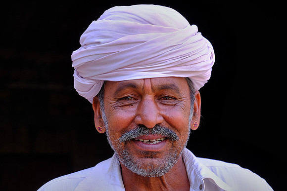 Farmer in rural Rajasthan, India.