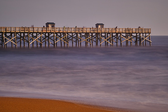Sunrise over Flagler Fishing Pier, Flagler, Florida