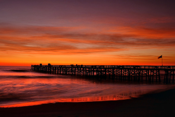 Sunrise over Flagler Fishing Pier, Flagler, Florida