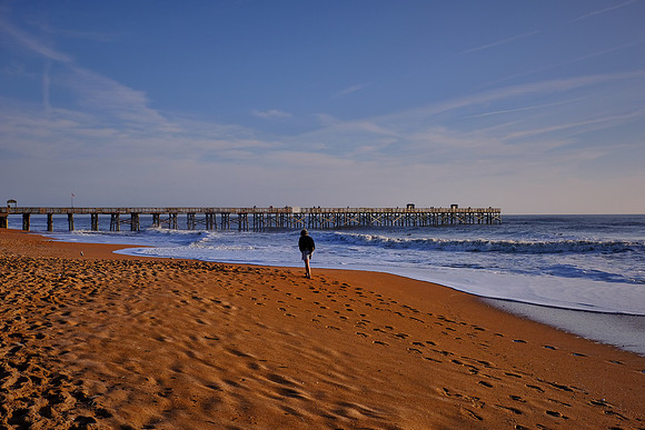 Sunrise over Flagler Fishing Pier, Flagler, Florida