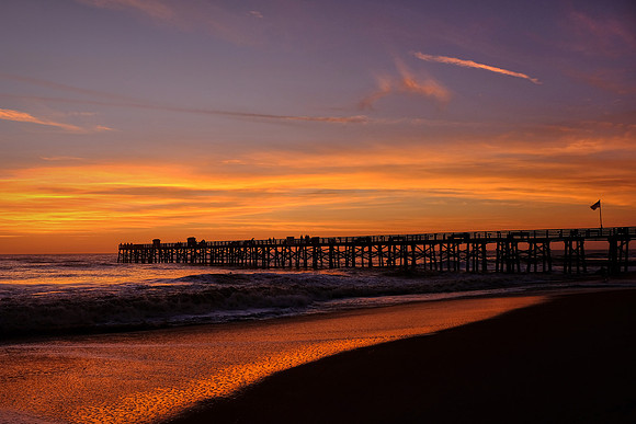 Sunrise over Flagler Fishing Pier, Flagler, Florida