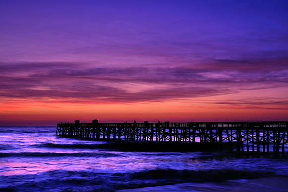 Sunrise over Flagler Fishing Pier, Flagler, Florida