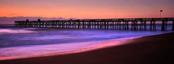 Sunrise over Flagler Fishing Pier, Flagler, Florida