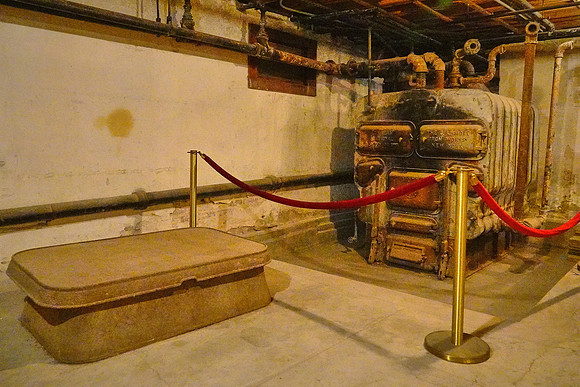 Coal furnace and scale, Plum Orchard, Cumberland Island