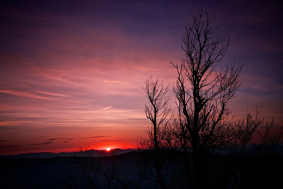 Sunrise: Pounding Mill Overlook, Blue Ridge Parkway, Brevard, NC