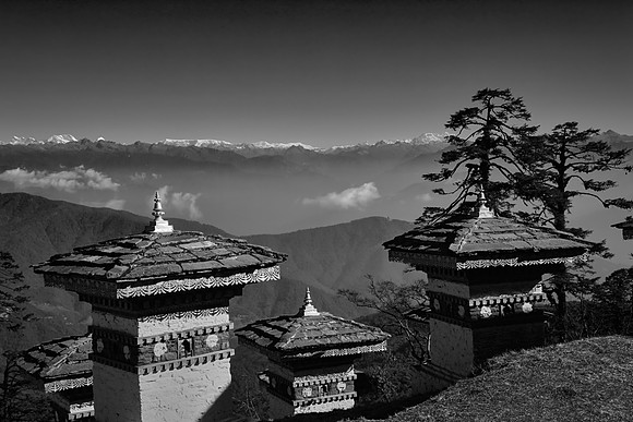 Bhutanese Himalayan Mountain Range, Dochula Pass, Bhutan