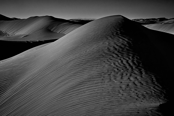 Sunset over the Erg Chebbi dunes, Sahara Desert, Morocco