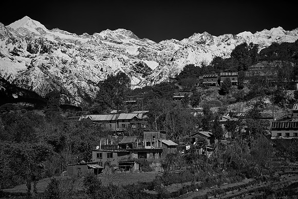 Nagarkot village in the shadow of the Himalayan Mountain range, Nepal