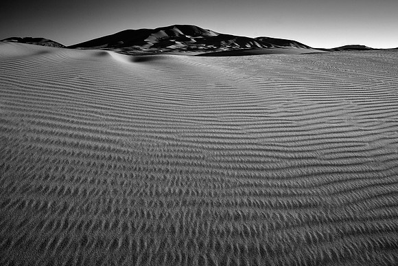 Sunset over the Erg Chebbi dunes, Sahara Desert, Morocco