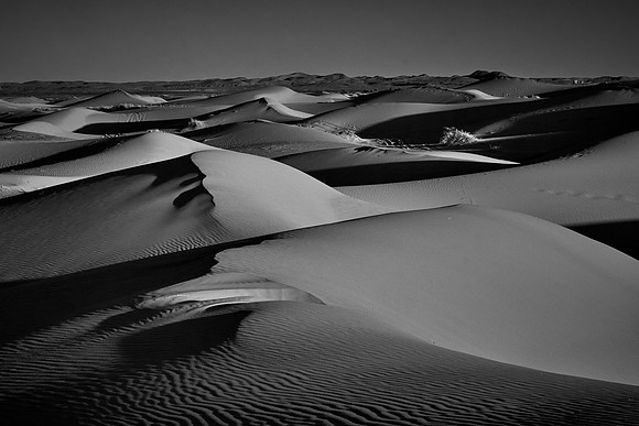 Sunset over the Erg Chebbi dunes, Sahara Desert, Morocco
