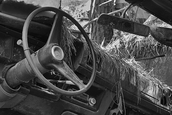 Old Car City, White, Georgia in Black and White