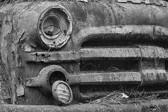 Old Car City, White, Georgia in Black and White