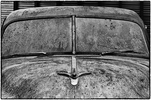 Old Car City, White, Georgia in Black and White