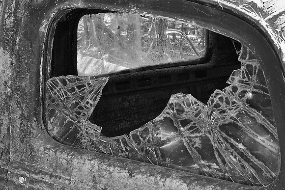 Old Car City, White, Georgia in Black and White