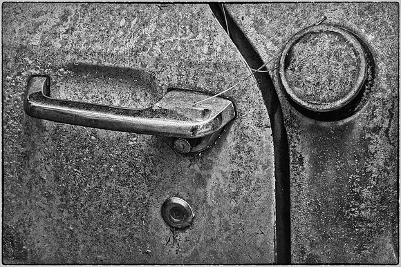 Old Car City, White, Georgia in Black and White