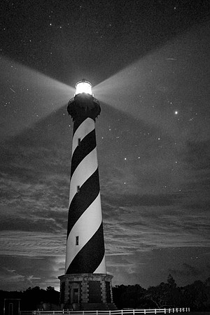 Lightning storm at Cape Hatteras Lighthouse, Outer Banks, North Carolina