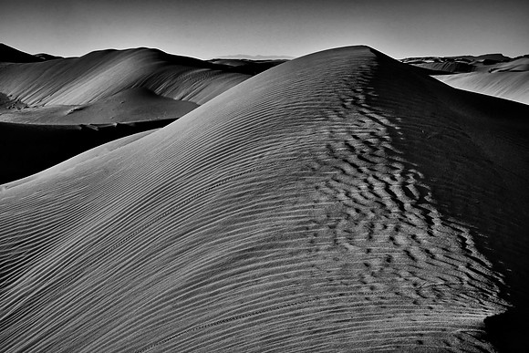Sunset over the Erg Chebbi dunes, Merzouga, Sahara Desert, High Atlas Mountains, Morocco